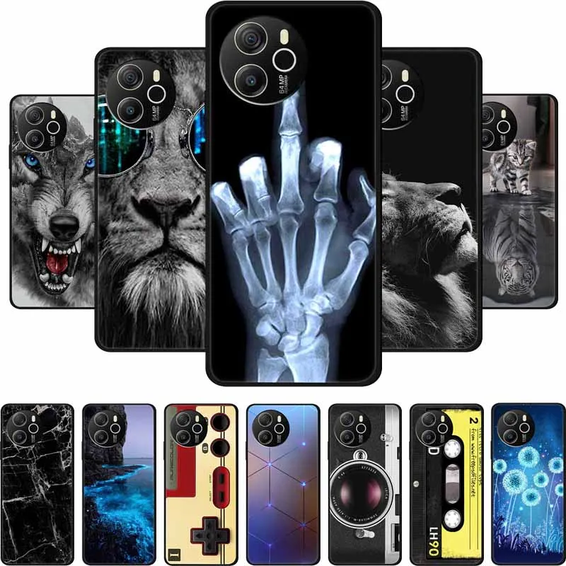 Black Silicone Soft Back Protective Case Cover