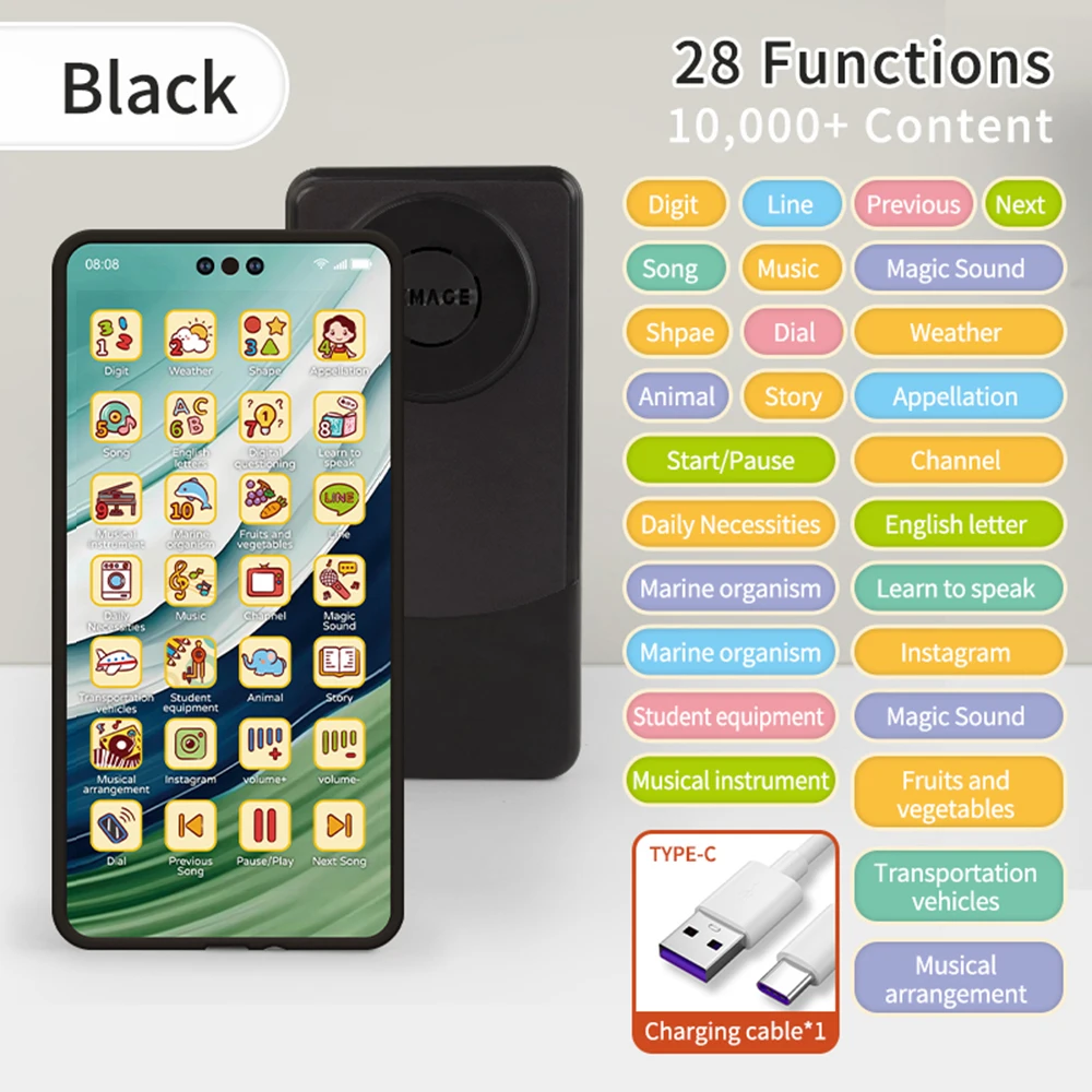 Toy Cell Phone Educational Toys Cellphone Baby Kid Educational Toy Phone Mobile Phone Model Toy for Children Birthday Xmas Gift