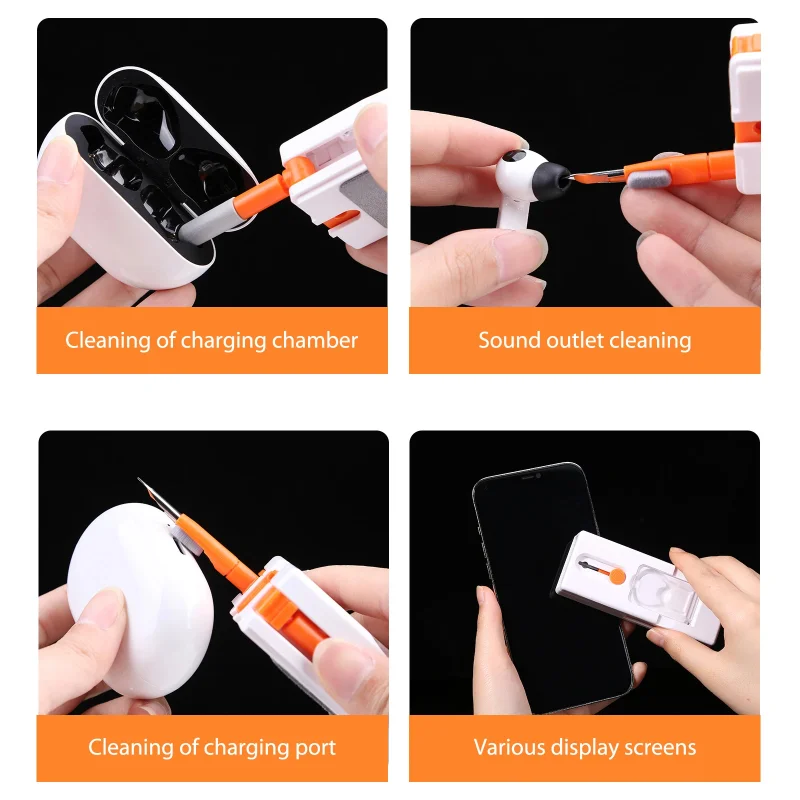 11-in-1 Keyboard Cleaning Kits Screen Cleaner Set For MacBook IPad IPhone AirPods Pro Mobile Phone Wireless Earphone With Brush 5