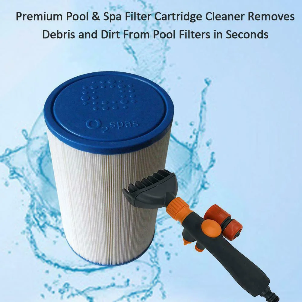 Pool Filter Cleaner Clean Brush, Pool & Spa Filter Cartridge Cleaning Tool  Hand Filter Jet Cleaner With Adjustment Knob