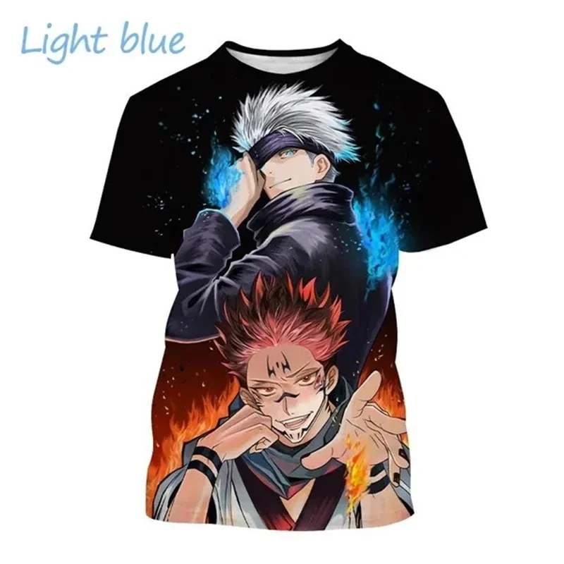 

2024 Hot Summer Latest 3D Printing Casual T-shirt Popular Classic Anime Men's Fashion Harajuku Top T-shirt Gojo Satoru T-shirt