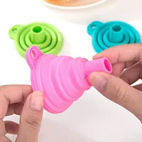 Entonnoir pliable en Silicone, outils de cuisine ménagers, Mini Pot d'huile Portable pour vin 6
