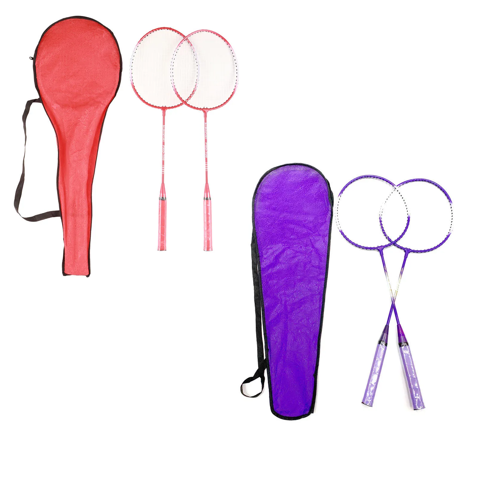 Badminton Rackets Set With Carrying Bag Outdoor Sports Fitness Equipment Lightweight Badminton Racquets for Beginners Children