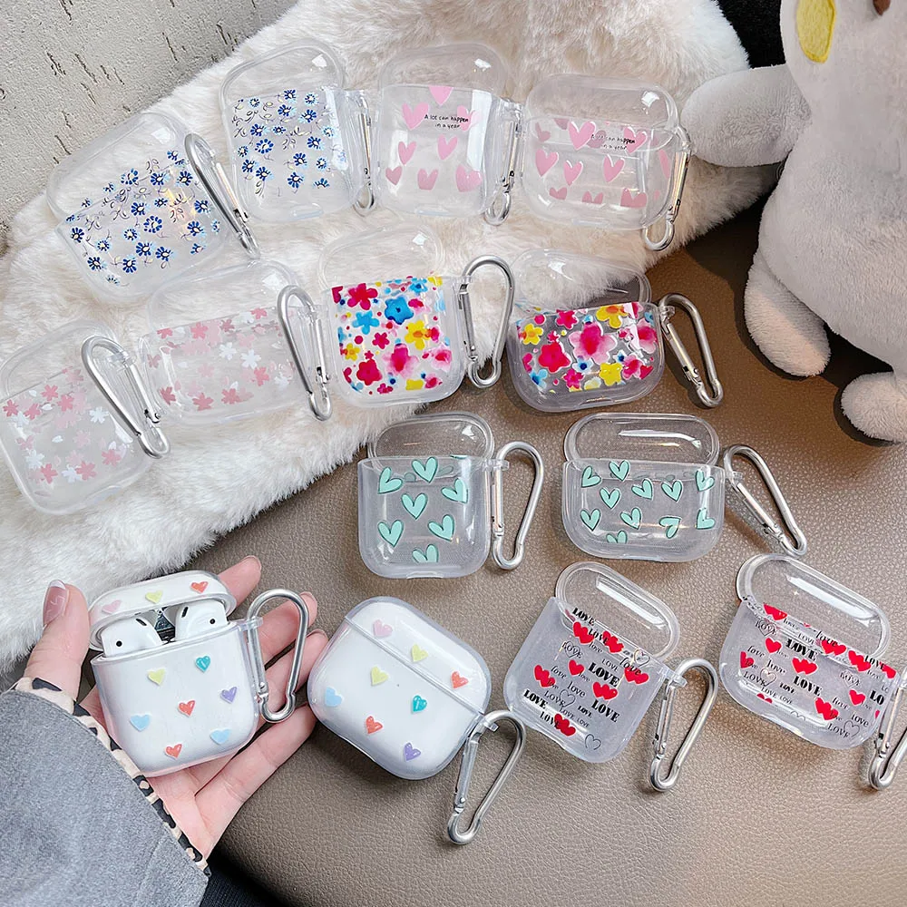 For Airpods Case 1/2 Airpods Pro Cute Korea Flower Pendant Hearphone Cover  Fundas For Air Pods 2 Earphone Protective Case - Earphone Accessories -  AliExpress