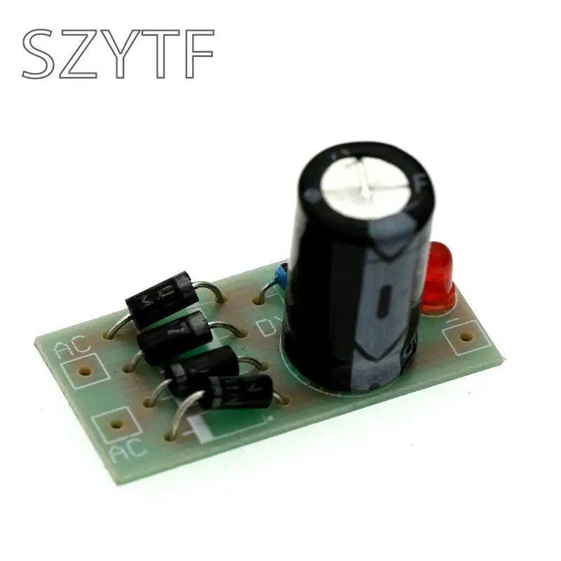 AC to DC power conversion module 1N4007 full bridge rectifier filter