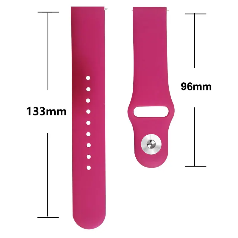 Silicone Watch Strap - 20mm/22mm Adjustable Band, Universal Fit