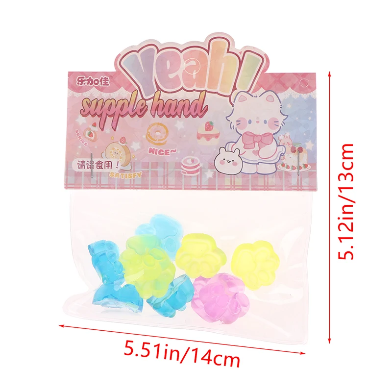 1Bag Luminous Cat's Paw Decompression Toy Kawaii Cartoon Antistress Stress Relief Slow Rising Toys For Adult Kids Toys 6