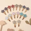 16Pcs Shiny Flower Rabbit BB Hair Clips for Cute Girls Handmade Hairpins Barrettes Headwear Fashion Kids Baby Hair Accessories 3