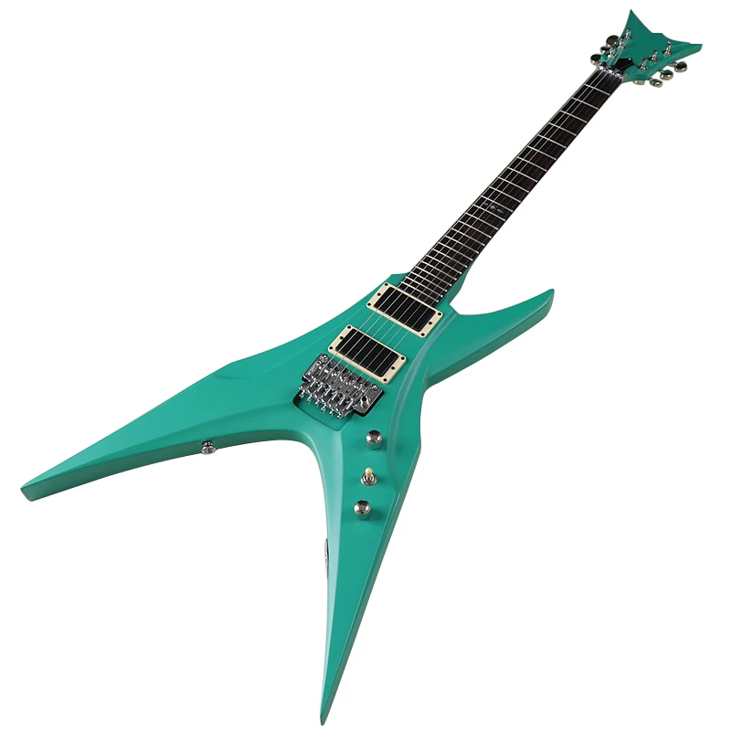 V Shape Electric Guitar Full Basswood Body Matte Finish 39 Inch 6 Strings Active Neck Through Guitar Black Red Green Pink acoustic electric guitar acoustic guitar headless electric guitar classical guitar electric bass guitar