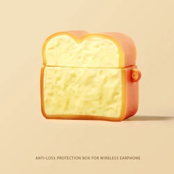 Cute Food - Themed Protective Case for Wireless Earbuds - 2025 Edition (Toast)