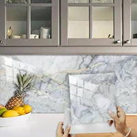 10/30/50PCS Thickened Self-adhesive Decor Wall Sticker Marble Tile Floor Sticker PVC Waterproof Toilet Kitchen Home Floor 2