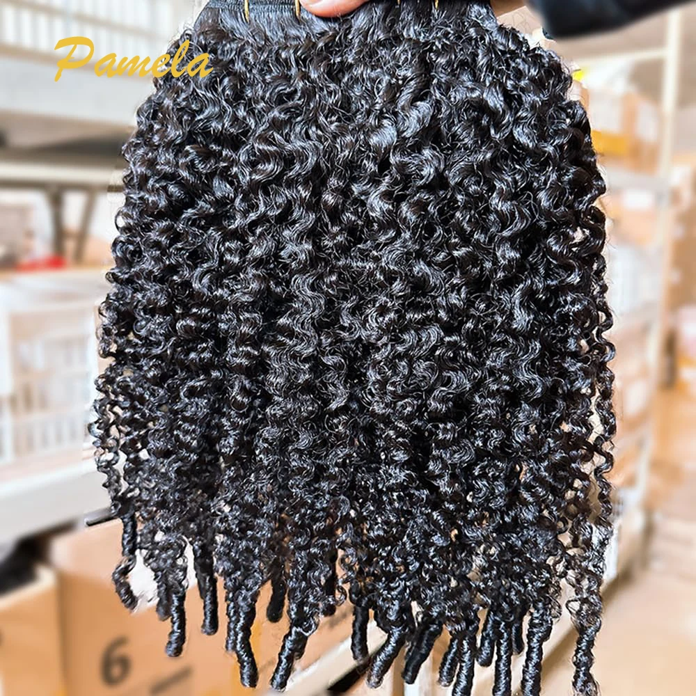 Burmese Curly Clip in Hair Extensions Human Hair 3C4A Lace Clip in 7pcs/set 120g Spirally Curly Classic Clips Ins Real Human Hai