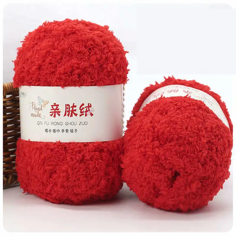 Luxurious Soft Chenille Yarn for DIY Knitting and Crochet Projects