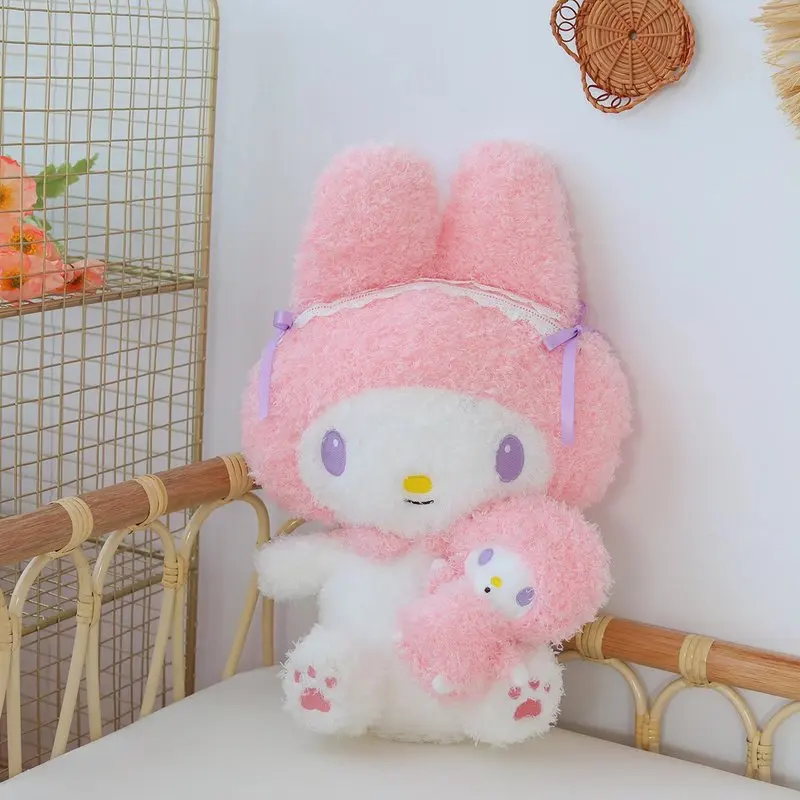 

Мультфильм Sanrio Девочка Сердце милый розовый кролик моя мелодия плюшевая игрушка милый аниме периферийный дети спутник кукла подарок для друзей