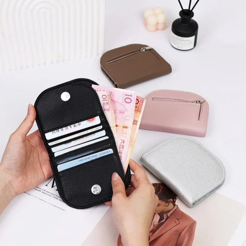 Compact Women's PU Leather Zipper Clutch Wallet