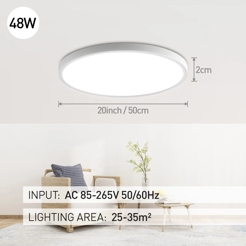 20inch Dimmable Led Ceiling Lamps Smart APP Remote Control Ultra-thin Bedroom Ceiling Lights Panel Light For Living Room Kitchen bathroom ceiling light fixtures Ceiling Lights