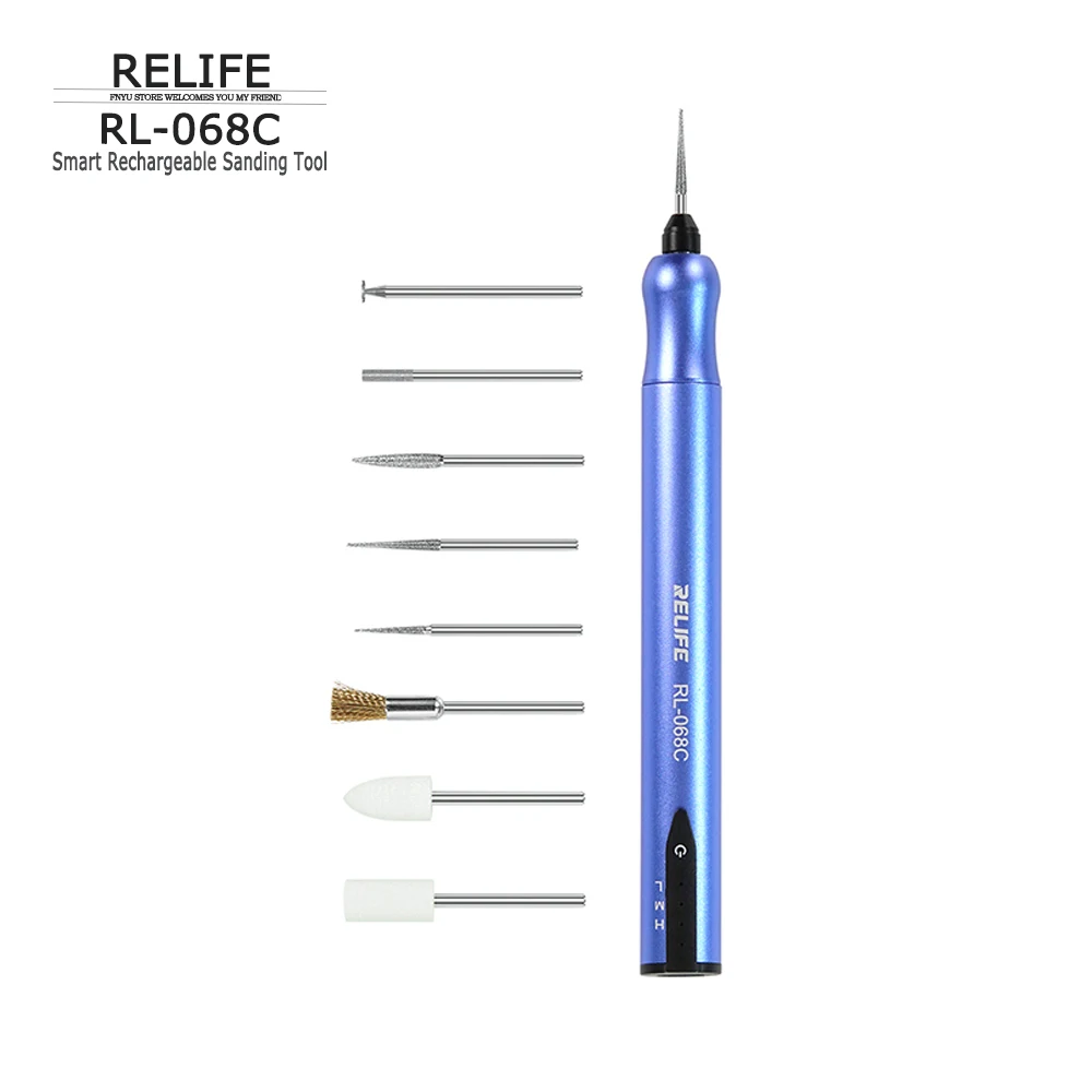 

RELIFE RL-068C Smart Grinding Pen for CPU IC Polishing Lattice Cutting LCD OCA Remover Glue Multi-functional Tool Repair