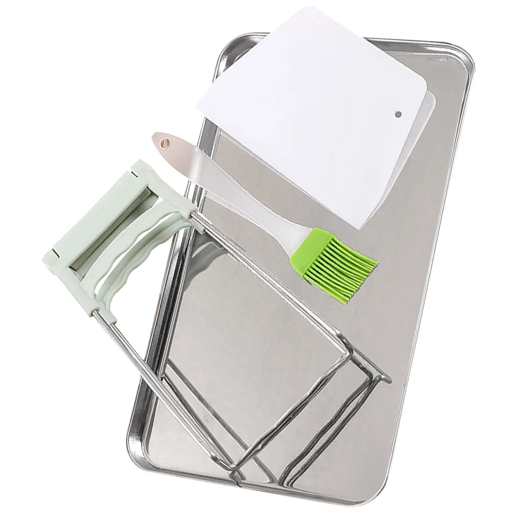 

4pcs/ Set Stainless Steel Steam Food Pan Catering Food Tray with Baking Tools