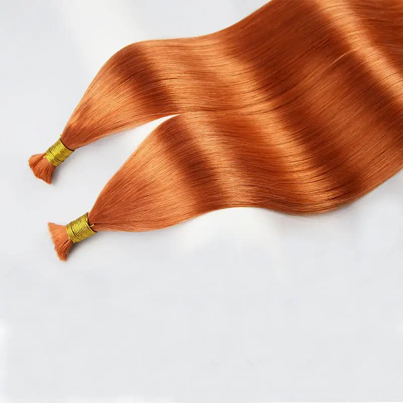 WXMY Human Braiding Hair Bulk No Weft Extensions 12-24Inch Real Human Hair Bulk For Braiding 100g/pcs Remy Straight Bundles #350