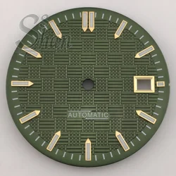 Engineering Style Green Luminous Watch Dial - 31MM, Golden Rose Gold and Silver Index (25)