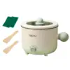 Mini Hot Pot Nonstick Electric Cooker 2 Gear Stainless Steel Multifunctional Ramen Cooker for Steak Cooking Ramen Dumpling Soup 2