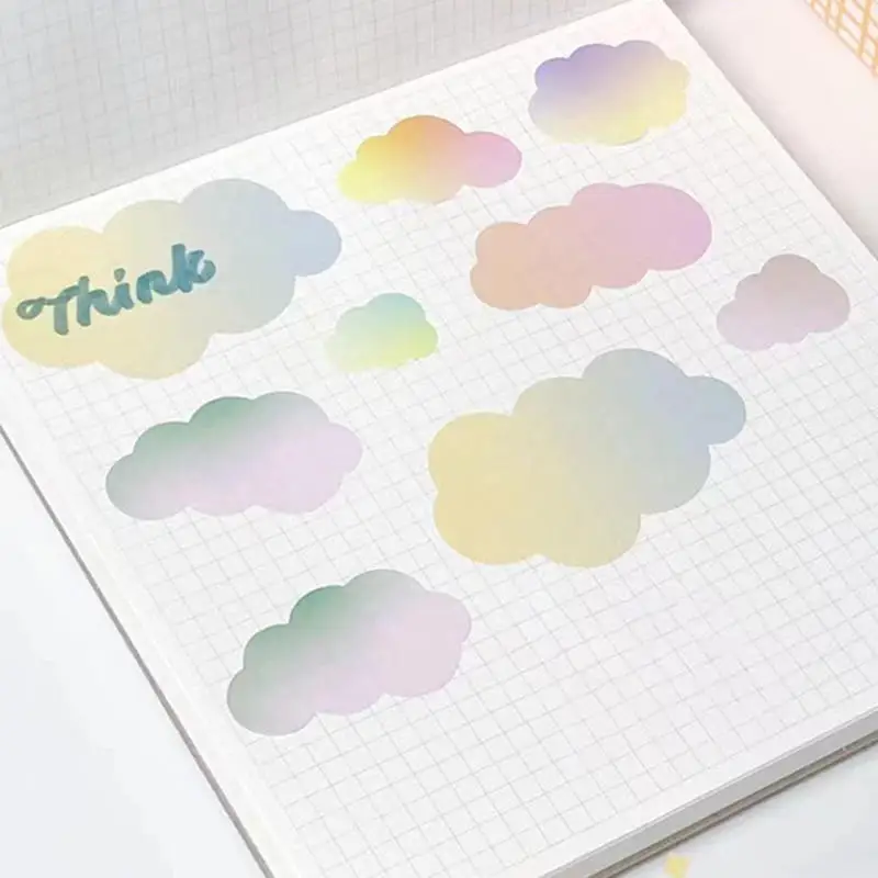 Portable Pull-out Design Sticky Note Stationery Full Adhesive Labels Stickers Multifunctional DIY Memo Pad 100PCS/Set with label stickers