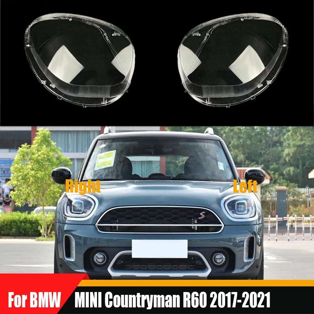 

For BMW MINI Countryman R60 2017-2021 Headlamp Cover Transparent Headlight Shell Lens Plexiglass Replace Original Lampshade