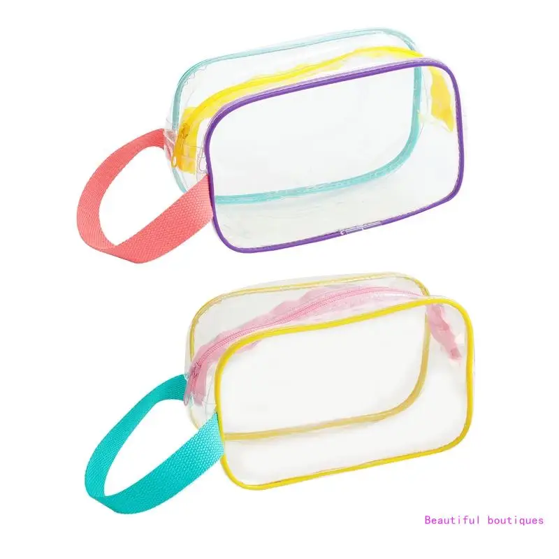

Fashion Transparent Cosmetic Bag PVC Women Zipper Makeup Bags Beauty for Case Travel Make Up Storage Bath DropShip