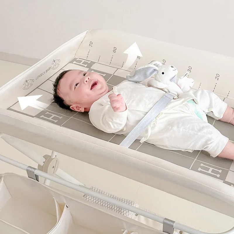 Baby Comfort Massage & Touch Nursing Table, Newborn Baby Diaper Changing Table, Multifunctional Folding Storage Stand