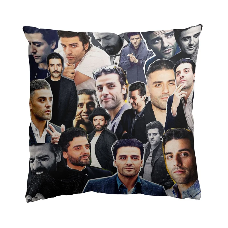 

Aertemisi 18'' x 18'' Oscar Isaac Photo Collage Square Throw Pillow Cushion Covers Cases Pillowcases 45cm x 45cm