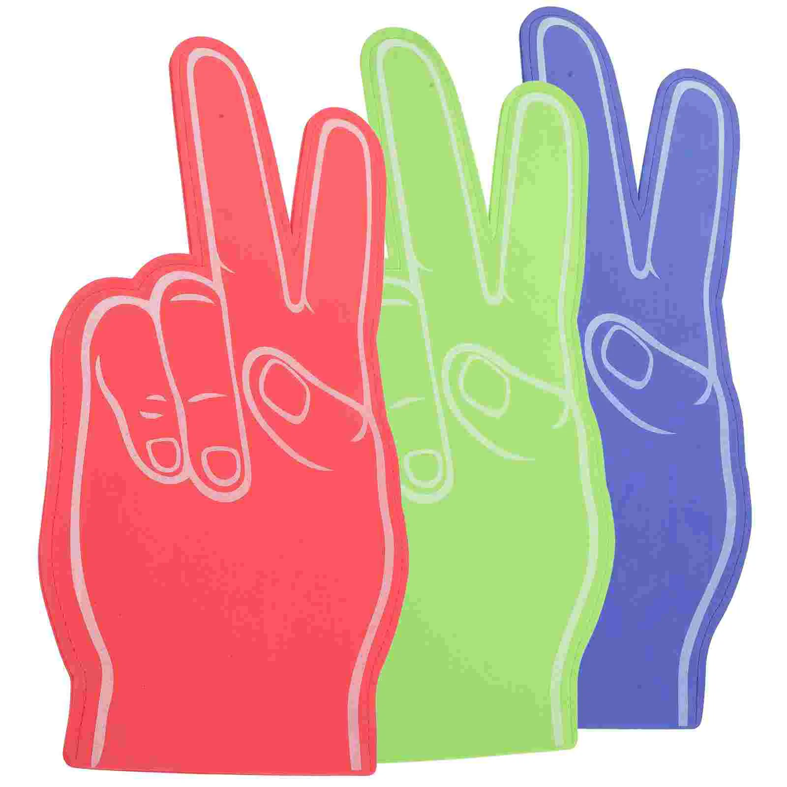 

3 Pcs Football Cheer Finger Pointer Foosball Foam Fingers Giant Cheerleading Hand Child
