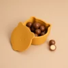 1PCS Baby Silicone Tableware Cute Cartoon Bear Shape Baby Snack Box Eating Training Baby Stuff Portable Baby Meal Tray 4