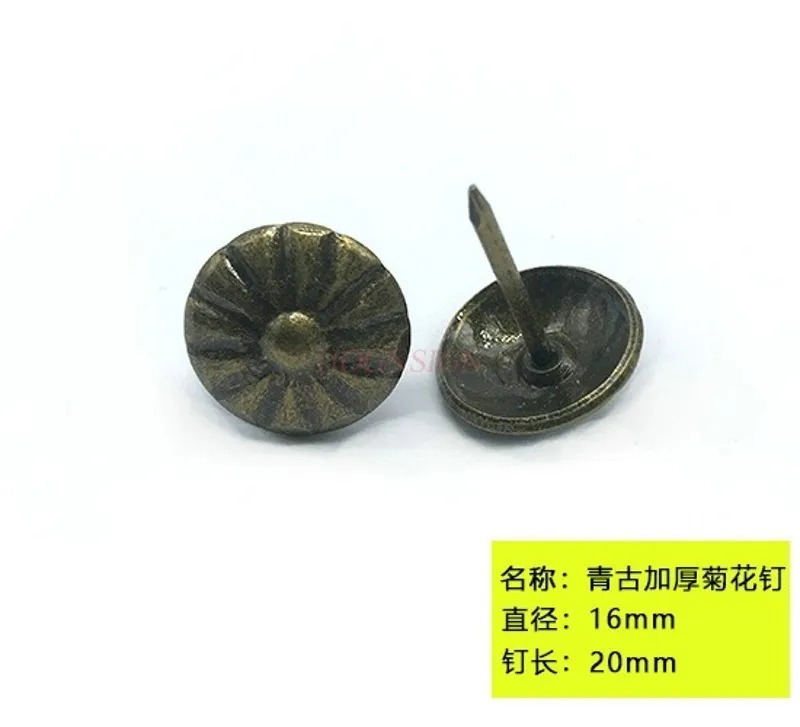 100개 장 못, 확장형 푸시핀, 앤틱 못, 둥근 머리 못, 소파 못, 앤틱 구리 못