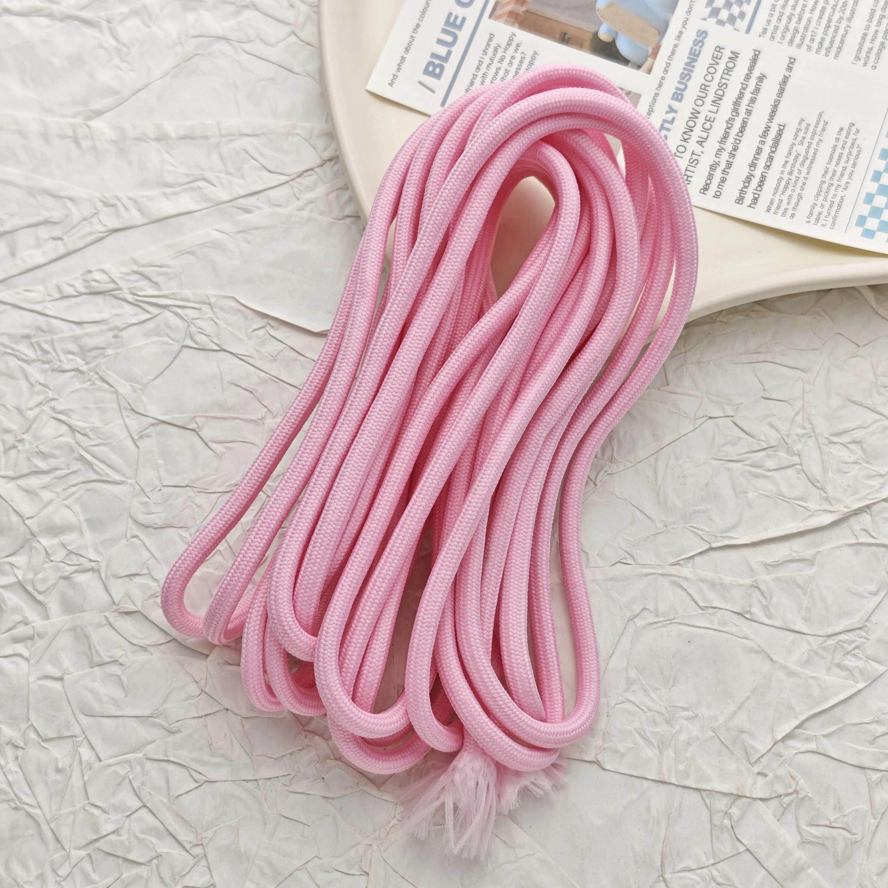 Vibrant 5mm Braided Polyester Rope for DIY Crafts and Home Sewing