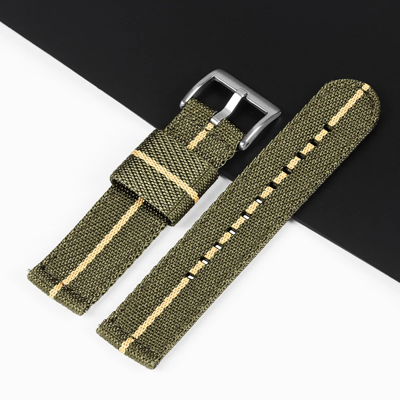 Quick Release Nylon Strap - Durable Woven Canvas Fabric Band for Men’s Military Sport Watches