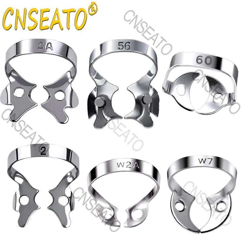 4 Morsetti Per Diga In Gomma Endodontica #14a | In Acciaio Inox, Per