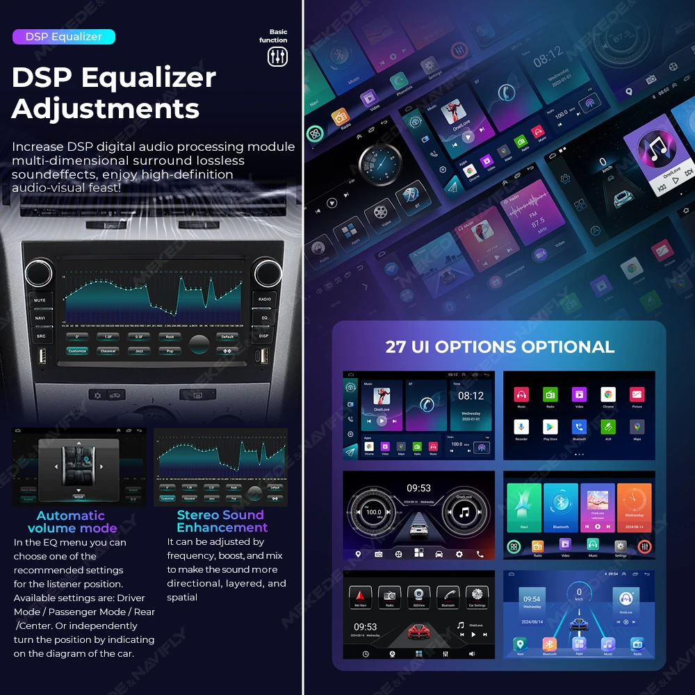 For Opel Astra H J 2004 Vectra Vauxhall Antara Zafira Corsa C D Vivaro Meriva Veda Car Radio Multimedia Player WIFI Carplay Auto