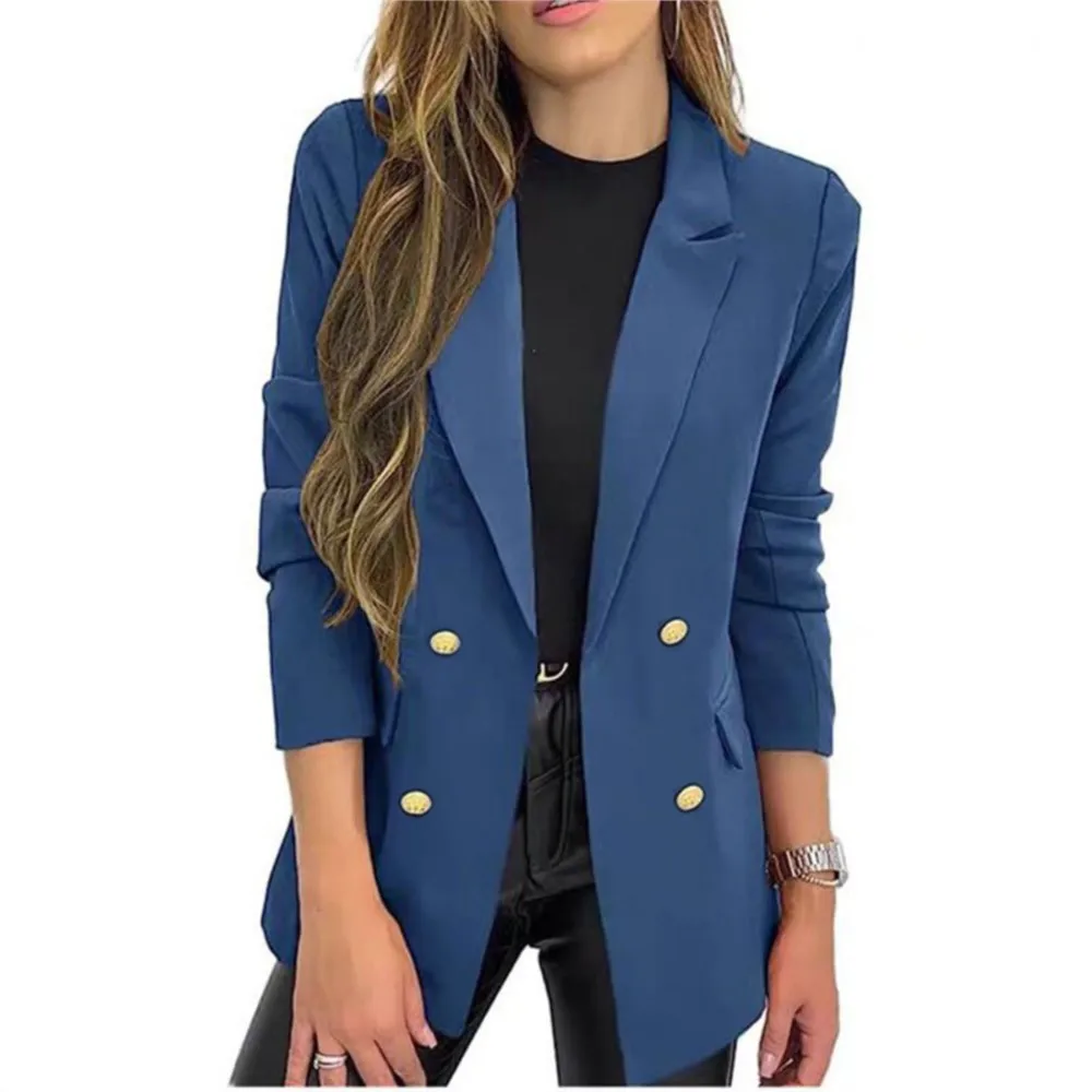 

Casual Loose Blazers For Woman 2024 Fashion Long Sleeve Outerwears Spring Autumn Blazer Women Mujer Coats