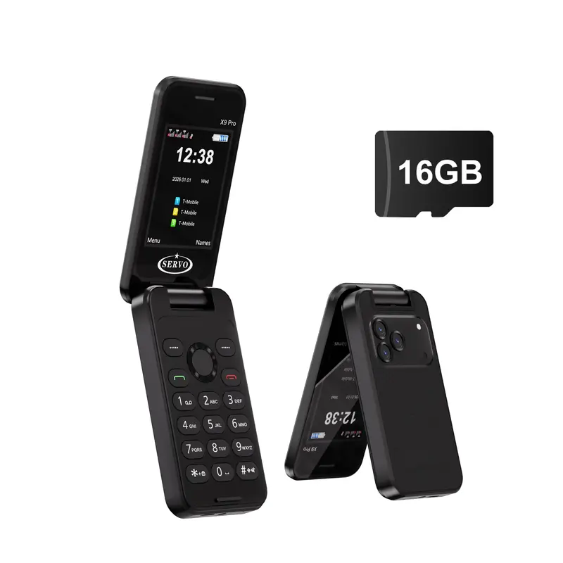 NEW SERVO X9 PRO Flip Mobile Phone 3 SIM Standby Blacklist Magic Voice Speed Dial MP4 Player FM Radio 2G GSM Foldable Cellphones - Image 7