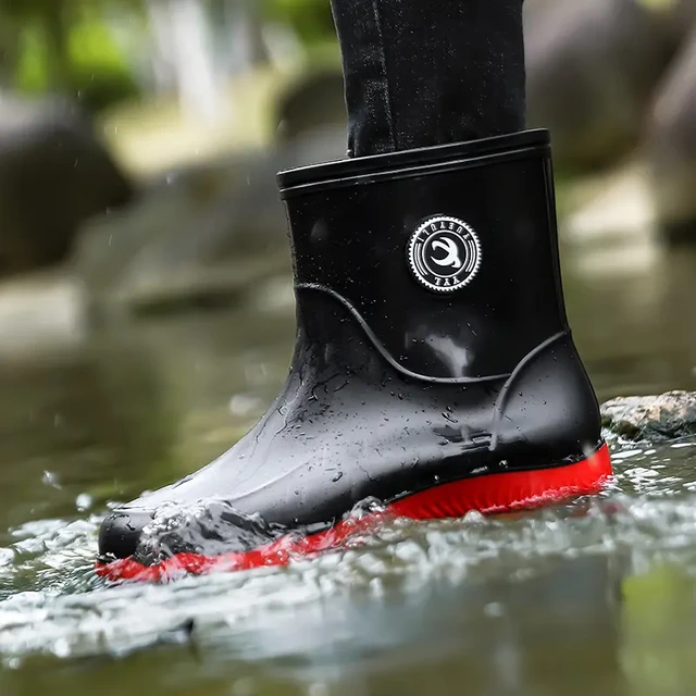 Rain Boots Men New Outdoor Non-slip Fishing Rain Boots men's Waterproof  Middle Barrel Rainboots Men