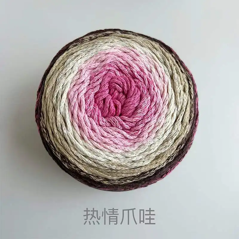 Rainbow Cotton Cake Yarn Hand Knitted Fancy Yans Hand-Woven DIY Ball Wool  Gradient Color Yarn Segment Dyed Crochet Shawl Blanket