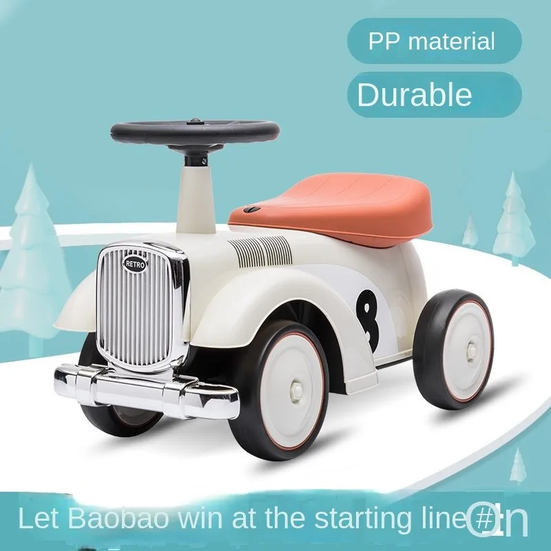Children's Toddler Slide Outdoor Steering Wheel Limit Turning Anti-rollover Scooter Balance Car Early Education