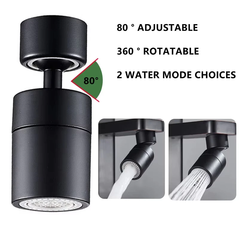 360°Universal Kitchen Faucet Anti-splash Aerator Bathroom Tap Rotatable Faucet 2 Mode Tap Nozzle Bubbler Kitchen Sink Faucet 2