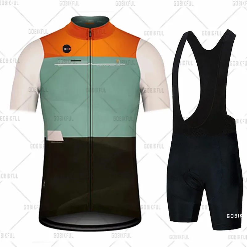 2024 Gobikful Summer Cycling Jersey Set Man Short Sleeve Mountain Bike Cycling Wear Triathlon Bicycle Clothing MTB Bike Shirts 3