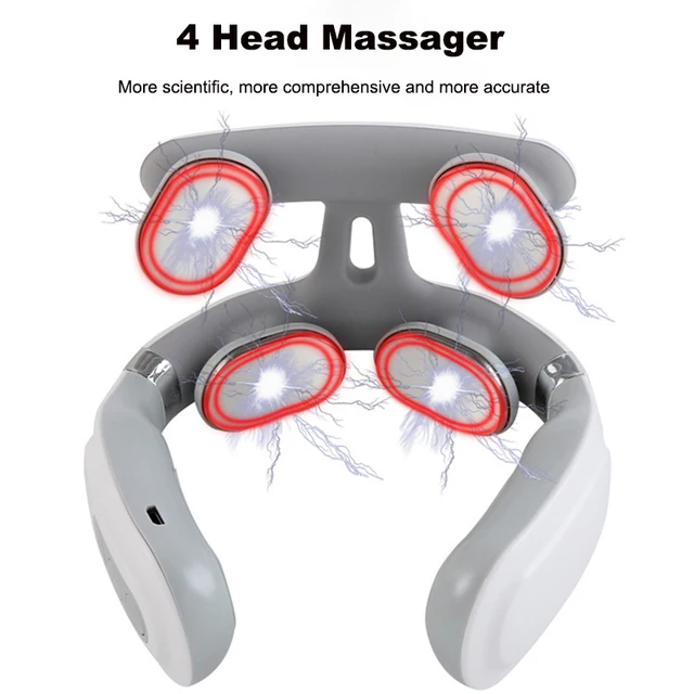 Neck massager relaxation knead heat vibrator travel u shaped pillow car airport office siesta electric cervical