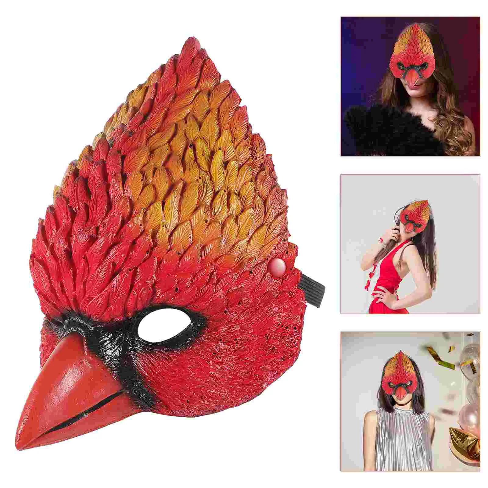 Bird Head Mask Animal Headwear Hamster Parrot Reptile Fogger Face Masks Carnival Supplies for Party Demon