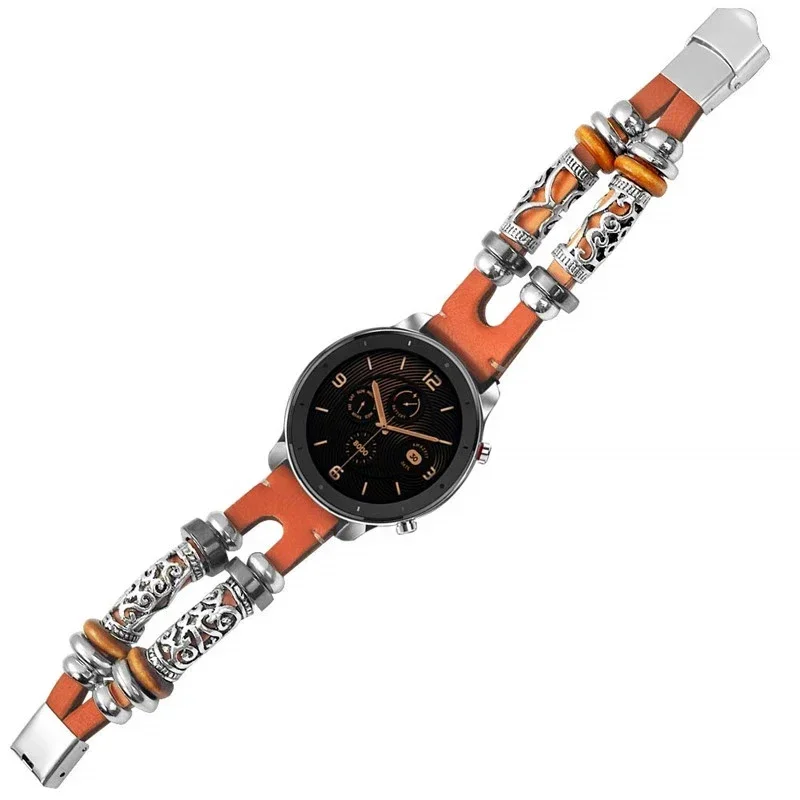 22mm Retro Leather Watch Band - Classic Style Replacement Strap