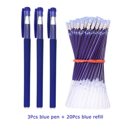 Colorful Gel Ink Pen Set - Fine Point 0.5mm - Cute Kawaii Stationery Supplies (23Pcs blue set B)