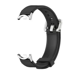 Premium Metal Wristband for Mi Band - Universal Fit and Style (Black Silver)