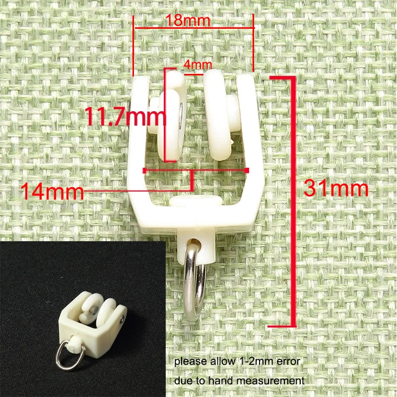 Plastic Curtain Wheel Rail Straight Curved Track Rollers Hanging Curtains Hook Ring Slider Decorative Accessories u